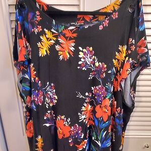 Black Floral Blouse